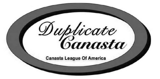 DUPLICATE CANASTA CANASTA LEAGUE OF AMERICA