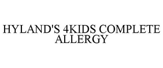 HYLAND'S 4KIDS COMPLETE ALLERGY