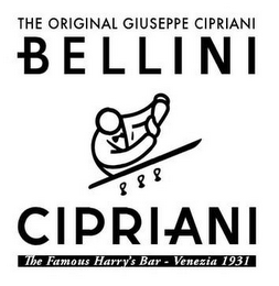 THE ORIGINAL GIUSEPPE CIPRIANI BELLINI CIPRIANI THE FAMOUS HARRY'S BAR -VENEZIA 1931