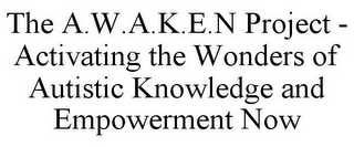 THE A.W.A.K.E.N PROJECT - ACTIVATING THE WONDERS OF AUTISTIC KNOWLEDGE AND EMPOWERMENT NOW