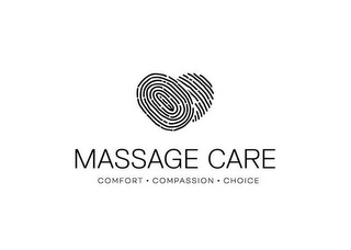 MASSAGE CARE COMFORT · COMPASSION · CHOICE