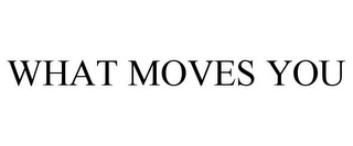 WHAT MOVES YOU