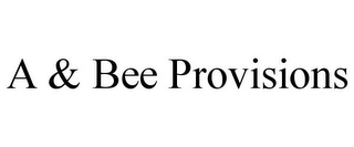 A & BEE PROVISIONS