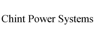 CHINT POWER SYSTEMS