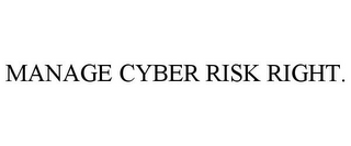 MANAGE CYBER RISK RIGHT.