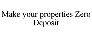 MAKE YOUR PROPERTIES ZERO DEPOSIT