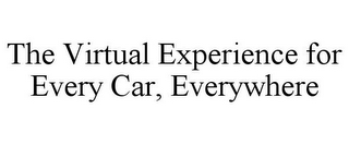 THE VIRTUAL EXPERIENCE FOR EVERY CAR, EVERYWHERE