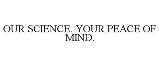 OUR SCIENCE. YOUR PEACE OF MIND.