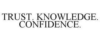 TRUST. KNOWLEDGE. CONFIDENCE.