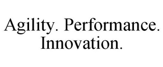 AGILITY. PERFORMANCE. INNOVATION.