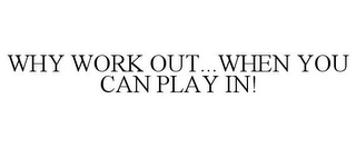 WHY WORK OUT...WHEN YOU CAN PLAY IN!