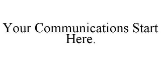 YOUR COMMUNICATIONS START HERE.