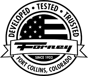 DEVELOPED ? TESTED ? TRUSTED FORNEY SINCE 1932 FORT COLLINS, COLORADO