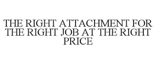 THE RIGHT ATTACHMENT FOR THE RIGHT JOB AT THE RIGHT PRICE