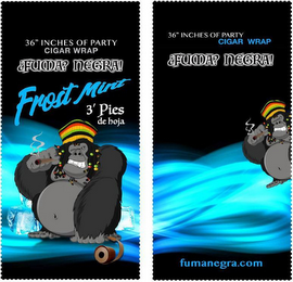 36" INCHES OF PARTY CIGAR WRAP ¿FUMA? NEGRA! FROST MINT 3'PIES DE HOJA 36" INCHES OF PARTY CIGAR WRAP ¿FUMA? NEGRA!FUMANEGRA.COM