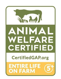 ANIMAL WELFARE CERTIFIED CERTIFIEDGAP.ORG ENTIRE LIFE ON FARM 5+