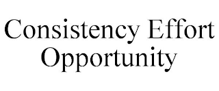 CONSISTENCY EFFORT OPPORTUNITY