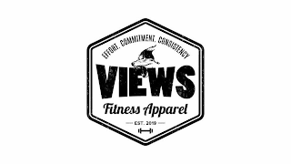 VIEWS FITNESS APPAREL EFFORT. COMMITMENT. CONSISTENCY EST. 2019