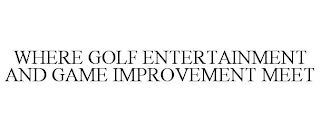 WHERE GOLF ENTERTAINMENT AND GAME IMPROVEMENT MEET