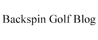 BACKSPIN GOLF BLOG