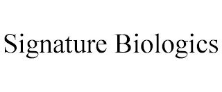 SIGNATURE BIOLOGICS