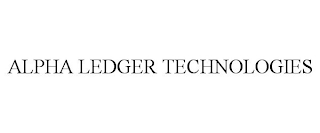 ALPHA LEDGER TECHNOLOGIES