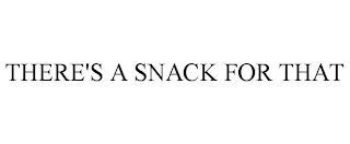 THERE'S A SNACK FOR THAT