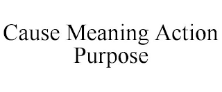 CAUSE MEANING ACTION PURPOSE