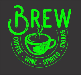 BREW COFFEE · WINE SPIRITS · CIGARS