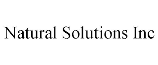 NATURAL SOLUTIONS INC