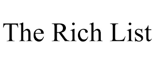 THE RICH LIST