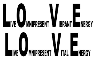 LIVE OMNIPRESENT VITAL ENERGY LIVE OMNIPRESENT VIBRANT ENERGY