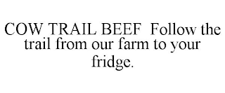 COW TRAIL BEEF FOLLOW THE TRAIL FROM OUR FARM TO YOUR FRIDGE.