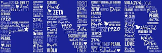 ARIZONA PEARL VIOLA MYRTLE FANNIE FINER ZETA 1920 HOWARD DOVE ZEAL ILLUSTRIOUS SERVICE SISTERHOOD SCHOLARSHIP CONSTITUTIONALLY BOUND ROYAL BLUE WHITE WHITE ROSE SISTERLY LOVE JANUARY 16 AICBL ZPHI SO SWEET