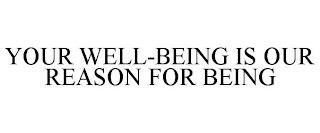 YOUR WELL-BEING IS OUR REASON FOR BEING