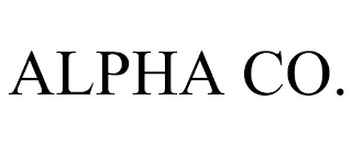 ALPHA CO.