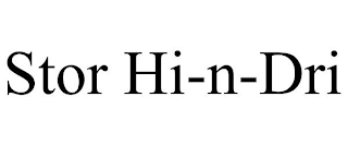 STOR HI-N-DRI