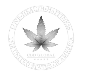 CBD GLOBAL LOVE · HEALTH · HAPPINESS THE UNITED STATES OF AMERICA