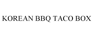 KOREAN BBQ TACO BOX