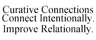 CURATIVE CONNECTIONS CONNECT INTENTIONALLY. IMPROVE RELATIONALLY.