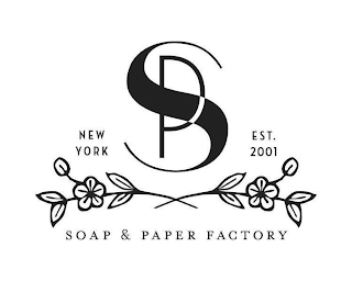 S P SOAP NEW YORK EST 2001 SOAP & PAPERFACTORY