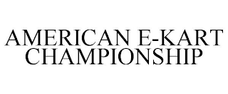 AMERICAN E-KART CHAMPIONSHIP