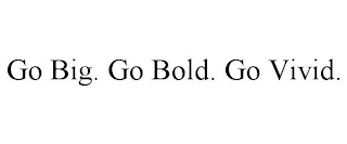 GO BIG. GO BOLD. GO VIVID.