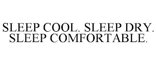 SLEEP COOL. SLEEP DRY. SLEEP COMFORTABLE.