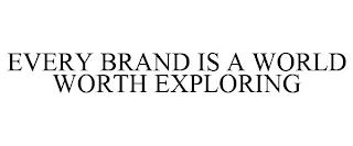 EVERY BRAND IS A WORLD WORTH EXPLORING