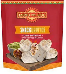 MENU DEL SOL SNACKURRITOS - MINI BURRITOS - HANDCRAFTED IN MEXICO