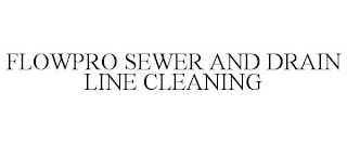 FLOWPRO SEWER AND DRAIN LINE CLEANING