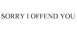 SORRY I OFFEND YOU