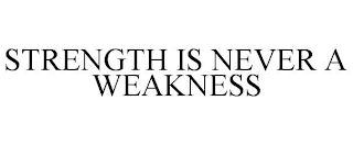 STRENGTH IS NEVER A WEAKNESS