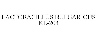 LACTOBACILLUS BULGARICUS KL-203